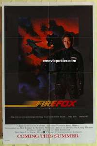 b667 FIREFOX advance one-sheet movie poster '82 Clint Eastwood, de Mar art!