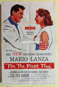 b688 FOR THE FIRST TIME one-sheet movie poster '59 Zsa Zsa Gabor, Lanza