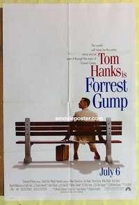 b696 FORREST GUMP DS one-sheet movie poster '94 Tom Hanks, Robert Zemeckis