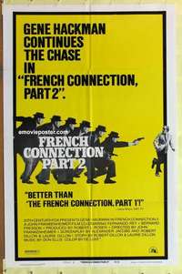 b711 FRENCH CONNECTION 2 one-sheet movie poster '75 Hackman, rare style D!