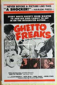 b748 GHETTO FREAKS one-sheet movie poster '70 get in on integrated action!