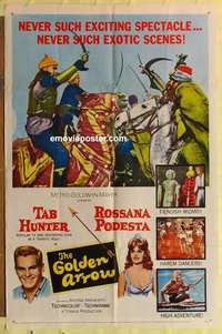 b777 GOLDEN ARROW one-sheet movie poster '63 Tab Hunter, Rossana Podesta