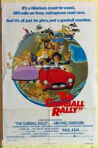 b823 GUMBALL RALLY one-sheet movie poster '76 car racing, Sarrazin, Julia
