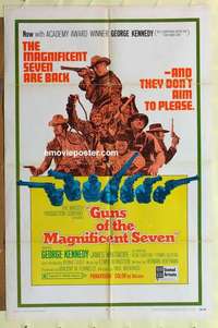 b831 GUNS OF THE MAGNIFICENT SEVEN one-sheet movie poster '69 Kennedy