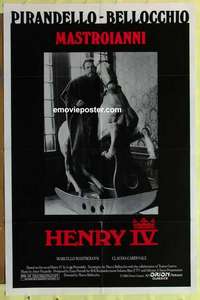 b866 HENRY IV one-sheet movie poster '85 Marcello Mastroianni, Cardinale