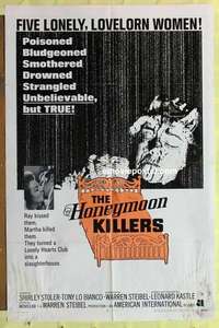b885 HONEYMOON KILLERS int'l one-sheet movie poster '70 rare different!