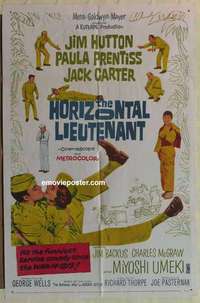 b890 HORIZONTAL LIEUTENANT one-sheet movie poster '62 Hutton, Prentiss