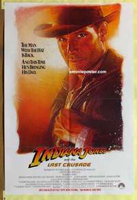 b953 INDIANA JONES & THE LAST CRUSADE #2 advance one-sheet movie poster '89