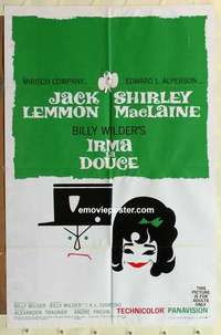 b966 IRMA LA DOUCE style B one-sheet movie poster '63 Billy Wilder, Lemmon