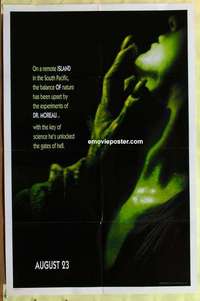 b973 ISLAND OF DR MOREAU teaser one-sheet movie poster '96 Kilmer, Brando
