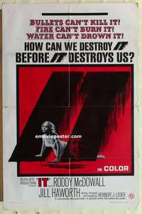 b976 IT one-sheet movie poster '66 Roddy McDowall, horror!