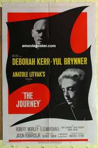 c005 JOURNEY one-sheet movie poster '58 Yul Brynner, Deborah Kerr