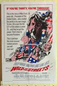 d046 WILD IN THE STREETS one-sheet movie poster '68 Christopher Jones
