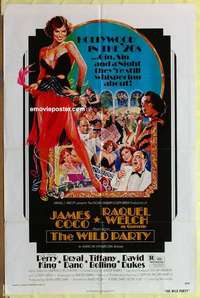 d045 WILD PARTY one-sheet movie poster '75 very sexy Raquel Welch!