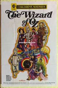 d037 WIZARD OF OZ one-sheet movie poster R70 all-time classic!