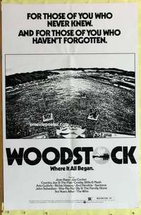 d029 WOODSTOCK one-sheet movie poster R76 classic rock 'n' roll concert!