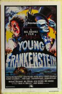 d008 YOUNG FRANKENSTEIN one-sheet movie poster '74 Mel Brooks, Gene Wilder