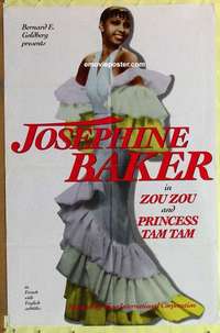 d001 ZOUZOU/PRINCESS TAM TAM one-sheet movie poster '90s Josephine Baker