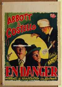 f003 ABBOTT & COSTELLO MEET KILLER BORIS KARLOFF Belgian movie poster '49
