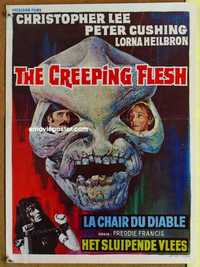 f019 CREEPING FLESH Belgian movie poster '72 Chris Lee, Peter Cushing