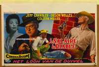 f046 MAN IN THE SHADOW Belgian movie poster '58 Chandler, Orson Welles