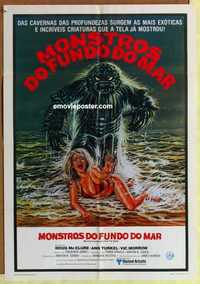 f100 HUMANOIDS FROM THE DEEP Brazilian movie poster '80 classic!