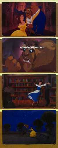 f079 BEAUTY & THE BEAST 4 English 17x27 movie posters '91 Walt Disney classic!