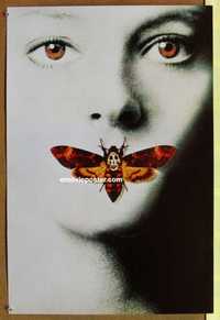 f096 SILENCE OF THE LAMBS teaser British double crown movie poster '90