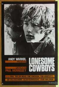 f190 LONESOME COWBOYS French 22x30 movie poster R80s Andy Warhol