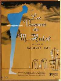 f192 MR HULOT'S HOLIDAY French 23x30 R50s cool different art of Jacques Tati by P. Etaix!