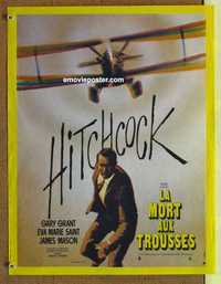 f169 NORTH BY NORTHWEST French 15x19 movie poster R74 Grant, Hitchcock
