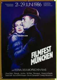 f207 FILMFEST MUNCHEN German movie poster '86 Humphrey Bogart, Casaro