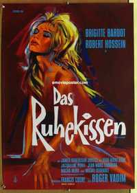 f211 LOVE ON A PILLOW German movie poster '64 sexy Brigitte Bardot!