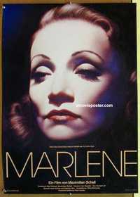 f213 MARLENE German movie poster '86 great Dietrich close up image!
