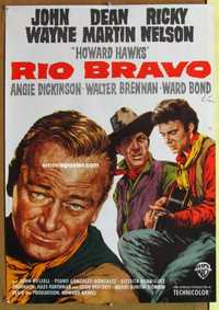 f218 RIO BRAVO German movie poster R64 John Wayne, Dean Martin