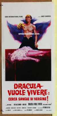 f338 ANDY WARHOL'S DRACULA Italian locandina movie poster '74 cool!