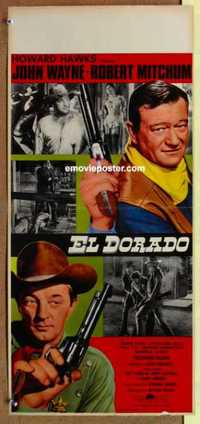 f369 EL DORADO Italian locandina movie poster '66 John Wayne, Mitchum