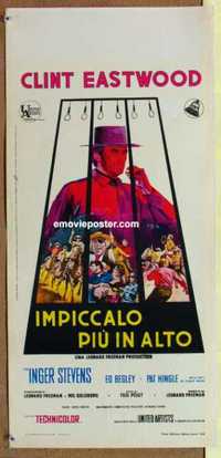 f386 HANG 'EM HIGH Italian locandina movie poster '68 Clint Eastwood