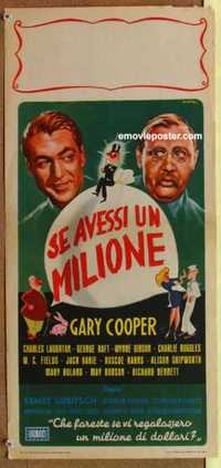 f390 IF I HAD A MILLION Italian locandina movie poster R50s Fields