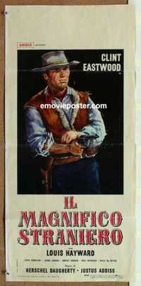 f406 MAGNIFICENT STRANGER Italian locandina movie poster '67 Eastwood