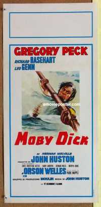 f414 MOBY DICK Italian locandina movie poster R70s Gregory Peck, Orson Welles
