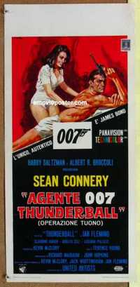 f445 THUNDERBALL Italian locandina movie poster R70s Connery as Bond!