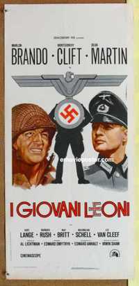 f458 YOUNG LIONS Italian locandina movie poster R1977 Brando, Martin