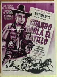 f109 MARAUDERS Mexican movie poster R50s Hopalong Cassidy!