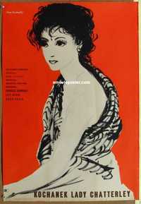 f240 LADY CHATTERLEY'S LOVER Polish movie poster '57 Kuczboska art!