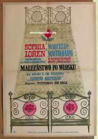 f247 MARRIAGE ITALIAN STYLE Polish movie poster '64 Krolikowski art!