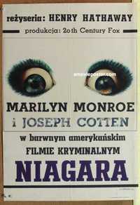 f249 NIAGARA Polish movie poster '53 Marilyn Monroe, Freudenceich art!