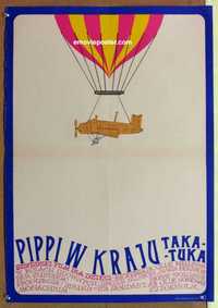 f250 PIPPI IN THE SOUTH SEAS Polish movie poster '73 Inger Nilsson