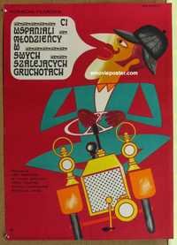 f257 THOSE DARING YOUNG MEN IN THEIR JAUNTY JALOPIES Polish movie poster