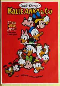 f282 DONALD DUCK & CO Swedish movie poster '69 Einar Lagerwall art!